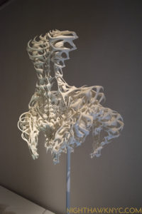 "My dear, your tailbone is showing." Iris van Herpen, Dress, 2011-12, 3D printed white polyamide.